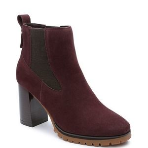 Sanctuary Burgundy Ravish Chelsea Suede Bootie NEW Size 8.5 M